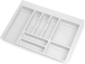 Emuca Range- Bestekbak Optima pour tiroirs de cuisine Vertex/ Concept 500, unité 700 mm, Planches 16 mm, Plastique, Wit