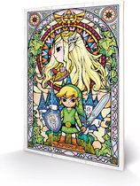The Legend Of Zelda - Stained Glass Wood Print 20 X 29.5 cm