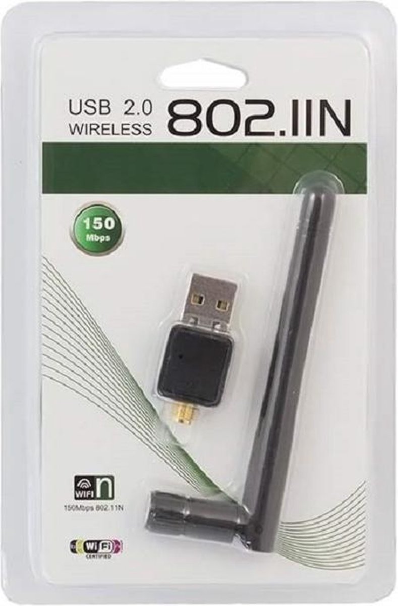 Wifi Adapter USB voor PC - 150 Mbps