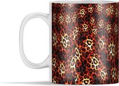 Mok - Luipaard - Patronen - Rood - Zwart - 350 ml - Beker
