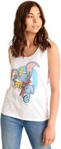 Disney Dumbo Mouwloze top -M- Dumbo Smile Wit