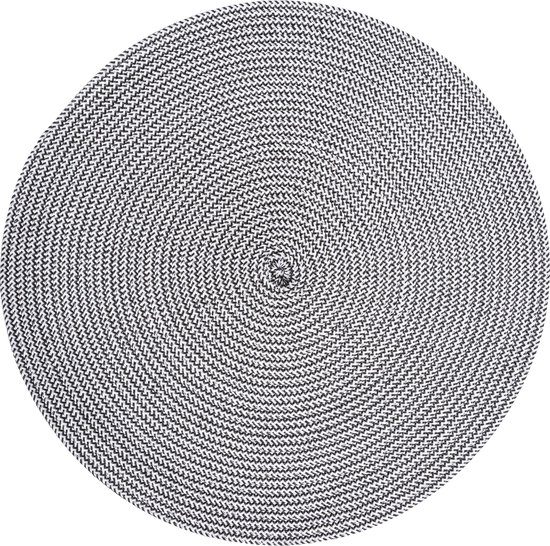 Set de 4 dessous de verre Atmosphera - noir et blanc - Tressé - Dessous de table - Set de table