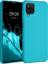 kwmobile telefoonhoesje geschikt voor Samsung Galaxy A12 - Hoesje voor smartphone - Back cover in zeeblauw