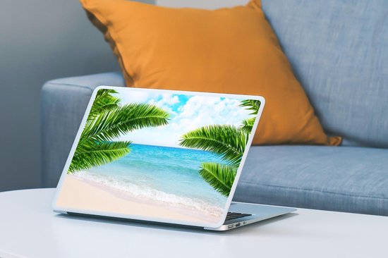 Laptop sticker - 10.1 inch - Tropisch - Strand - Zee - 25x18cm - Laptopstickers - Laptop skin - Cover
