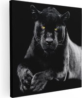 Artaza Toile Peinture Panthère Noire - 90x90 - Groot - Photo sur Toile - Impression sur Toile