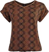 NED T-shirt Nox Ss Fudge Spiral Woven 21w1 Gl022 01 607 Fudge Dames Maat - S