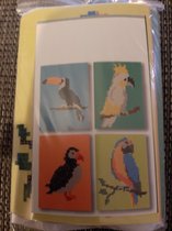 Diamond painting  - 4 wenskaarten/ vogels