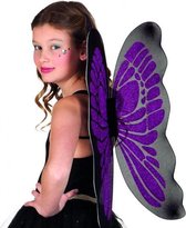 vleugels Glitter 55 x 45 cm meisjes zwart/paars