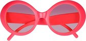 party-zonnebril ronde glazen unisex kunststof roze