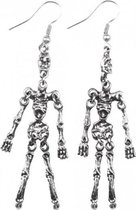 ketting Mexicaanse oorbellen zink zilver 2 stuks