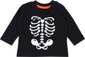 Zwarte skeletblouse voor jongens 92 cm