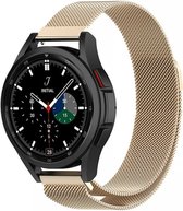 Strap-it Samsung Galaxy Watch 4 Classic 42mm Milanese band - champagne