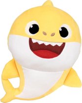 Baby Shark Knuffel - Baby Shark Pluche - Met Geluid - 19cm - Geel