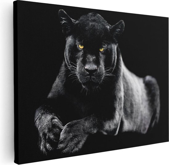 Artaza - Peinture sur toile - Black Panther - 80x60 - Photo sur toile - Impression sur toile