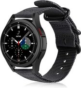 Strap-it Samsung Galaxy Watch 4 Classic 42mm nylon gesp band - zwart