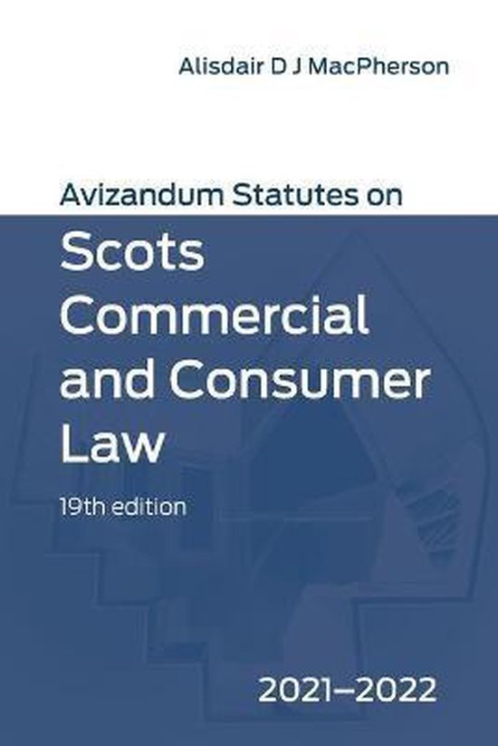 Avizandum Statutes on Scots Commercial and Consumer Law - cover
