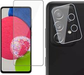 Screenprotector geschikt voor Samsung Galaxy A52s - Gehard Glas - Met Camera Screen Protector
