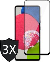 Samsung Galaxy A52s Screenprotector - Gehard Glas Full Screen Protector - 3 Stuks