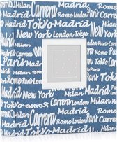Insteek memofotoalbum - Hofmann - Cities - 200 foto's 10x15 cm - blauw - Mod. 1329