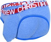 Andrew Christian Almost Naked Cotton Brief Blauw - MAAT L - Heren Ondergoed - Slip voor Man - Mannen Slip