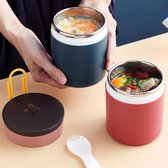 Luchtdichte RVS Lunchbox met gratis lepel en vork
