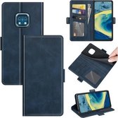 Voor Nokia XR20 Dual-side Magnetische Gesp Horizontale Flip Lederen Case met Houder & Kaartsleuven & Portemonnee (Donkerblauw)