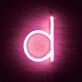 Neonkleurige letter LED Ledkia Letter D Roze 3W