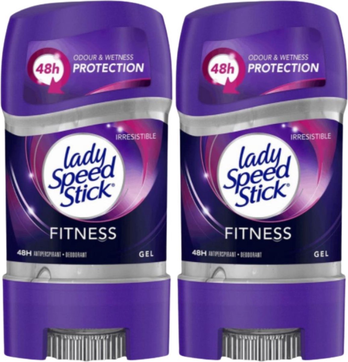 Goedkoopste Lady Speed Stick Fitness Deodorant - 2 x 65 g Gel - Deodorant Vrouw - Anti Transpirant - 48 Uur Effectief Verzorging en Bescherming