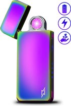 Superlit Plasma Aansteker - USB Oplaadbare Elektrische Aansteker - Stormaansteker - Galactic Halo (Rainbow)