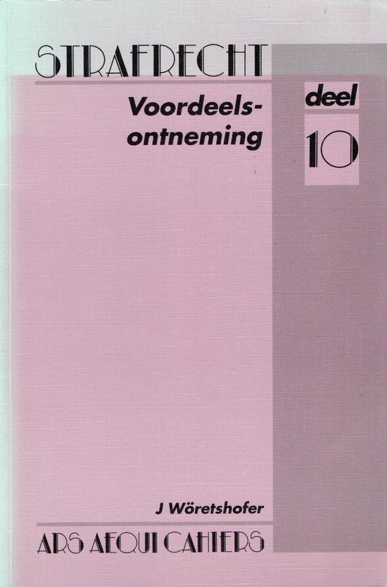 Voordeelsontneming - cover