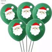 Kerst ballon 10 stuks  Kerstman groen Ballonnen 12 inches Gelukkig Nieuwjaar