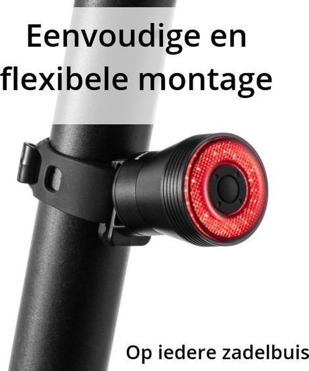 Feu arrière de vélo Feu arrière Auto Start/Stop Frein Détection Étanche Vélo Smart Feu de Frein Rechargeable USB LED Accessoires de Vélo