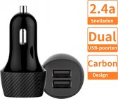 2.4A Car Charger – Auto oplader – Quick Charger – Snellader – Dubbele USB Ingang - Geschikt voor O.a.iPad / iPhone / Samsung / Huawei / Oneplus en meer!