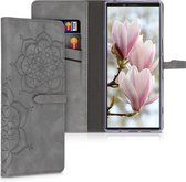 kwmobile Telefoonhoesje voor Sony Xperia 1 - Hoesje met pasjeshouder - Flip cover in grijs