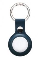 Airtag sleutelhanger hoogwaardig kunst leder Donkerblauw