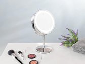 SICHLER Make Up Spiegel met verlichting: LED-cosmeticaspiegel / beauty spiegel, 2 spiegelvlakken, oplaadbare batterij, 3x / 7x vergroting