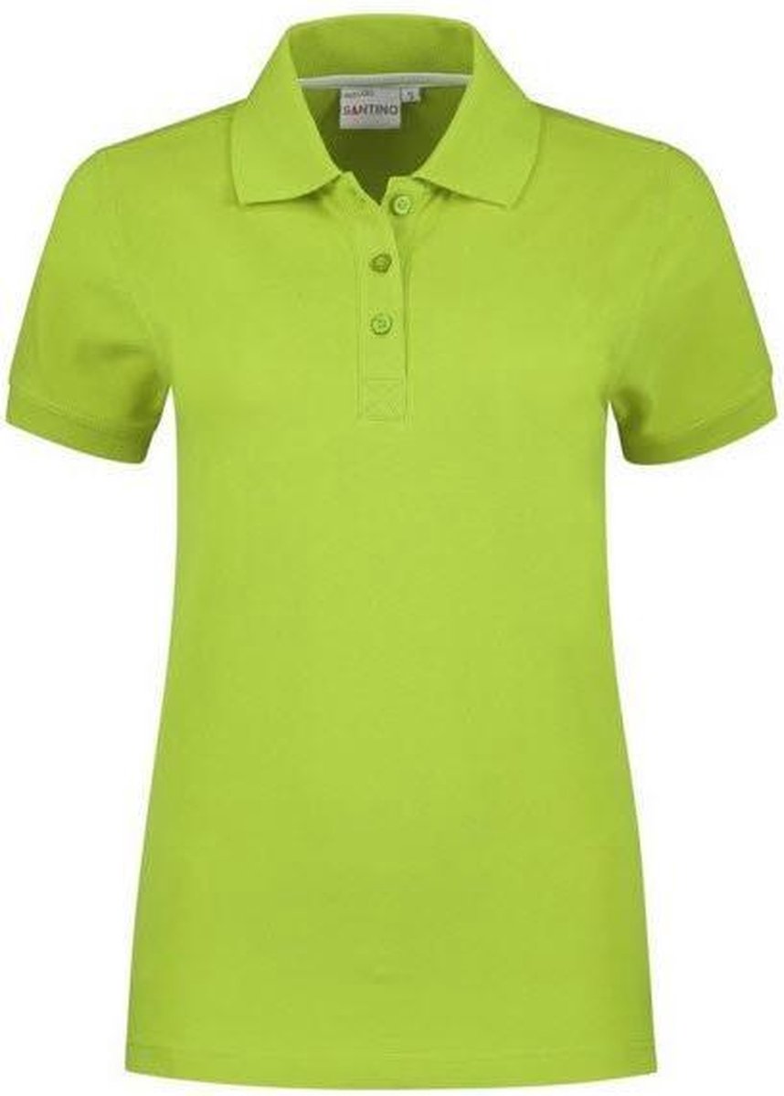 Santino Mojo Dames Polo-shirt korte mouwen - Stretch - Limegroen - M