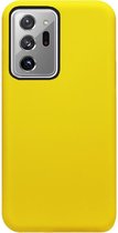 ADEL Siliconen Back Cover Softcase Hoesje Geschikt voor Samsung Galaxy Note 20 Ultra - Geel