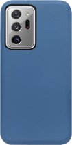 ADEL Premium Siliconen Back Cover Softcase Hoesje Geschikt voor Samsung Galaxy Note 20 Ultra - Blauw