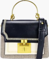 Fashionfanatics® Lavello Crossbodytas Zwart - Draaisluiting - Dames