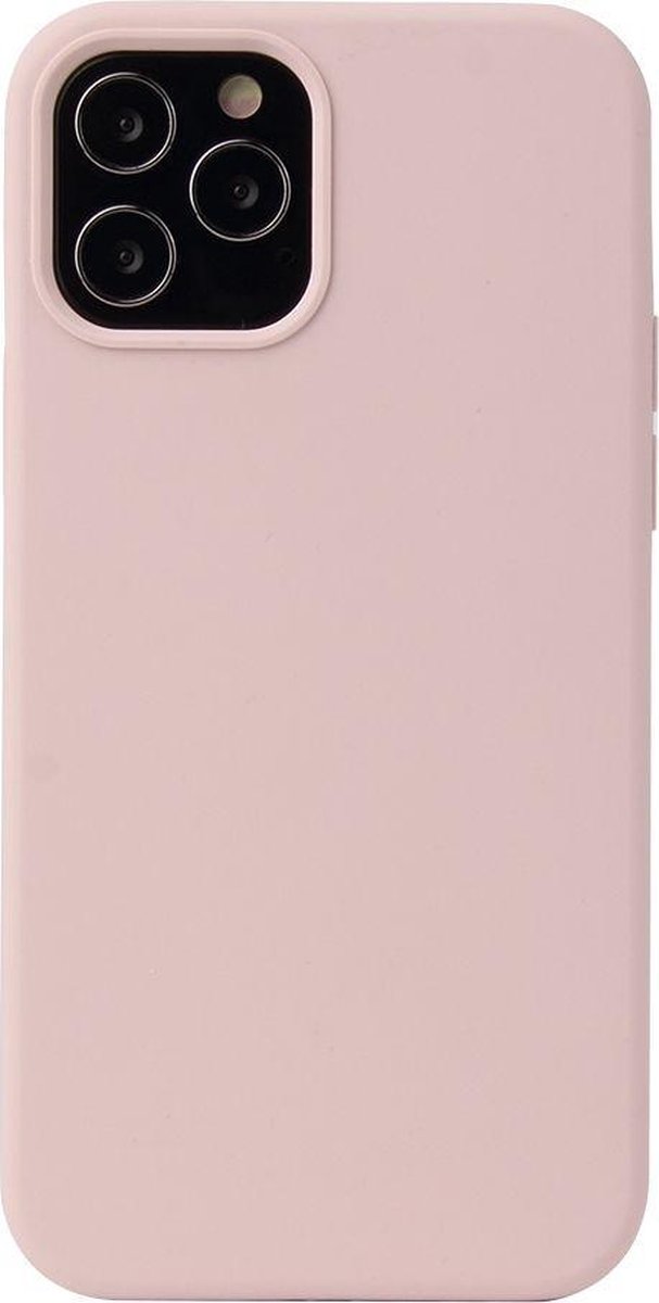 Mobigear Hoesje geschikt voor Apple iPhone 13 Pro Max Siliconen Telefoonhoesje | Mobigear Rubber Touch Backcover | iPhone 13 Pro Max Case | Back Cover - Sand Pink | Pastelroze