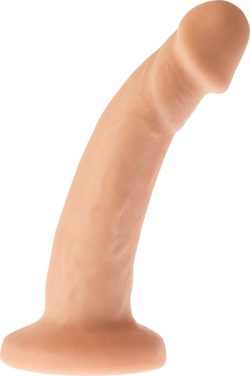 Goedkoopste Champs - Funky Realistiche Dildo met zuignap - 18.5 cm - Ook voor anaal gebruik - Beige