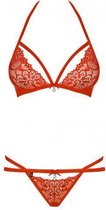 Ondergoed Set Obsessive 838-SET-3 Rood Maat S/M (2 pcs)