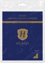 Fotoplakkers - Henzo - Creative Fotohoekjes - 108 stuks 12 mm - Zelfklevend permanent - Goud