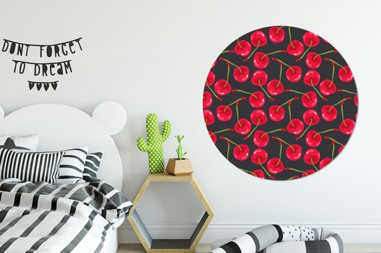 Wall Circle - Wall Circle Indoor - Summer - Cerise - Rouge - 140x140 cm - Décoration murale - Peintures Ronds