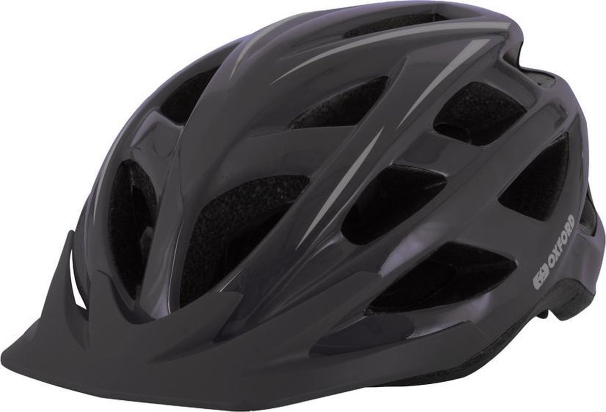 Fietshelm - E-bike helm - Trendy fietshelm, de Oxford Talon in het Zwart - Maat - S / M