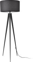 Vloerlamp - Staande lamp - Hoogte lamp 153 cm - Lampenkap Ø 50 cm - Kleur licht grijs