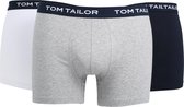 Tom Tailor 3- Pack Long Pants  - Navy/wit/grijs gemeleerd - Maat S