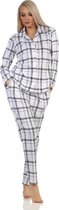 Dames doorknoop pyjama Normann 90446 - Rose - L 44/46