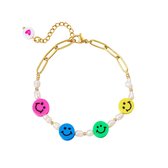 Roestvrijstalen armband Smiley